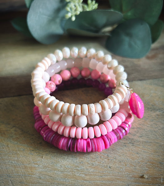 Pink Perfection Memory Wrap Bracelet