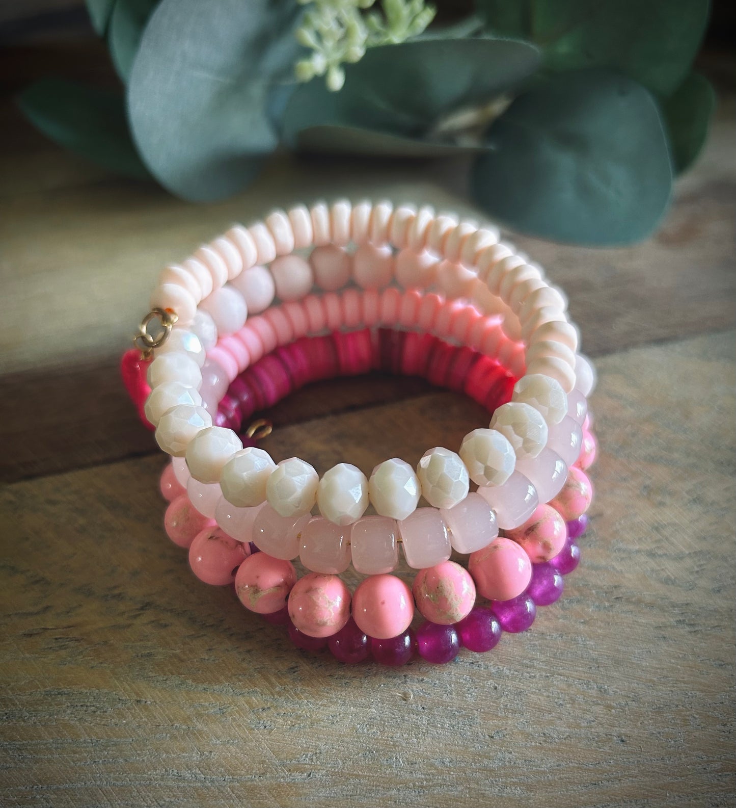 Pink Perfection Memory Wrap Bracelet